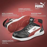 Puma werkschoenen Frontcourt S3L hoog zwart/rood/wit maat 43 - thumbnail