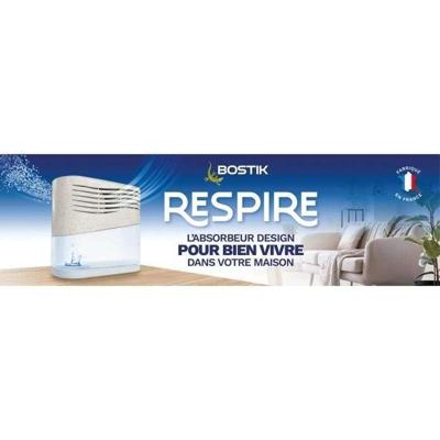 Assorbiumidità - BOSTIK - Respira - Fino a 25 m² - 2 ricariche senza profumo - 2 x 250 g