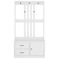 Halboom SANDENS wit 87x40x159,5 cm massief grenenhout - thumbnail