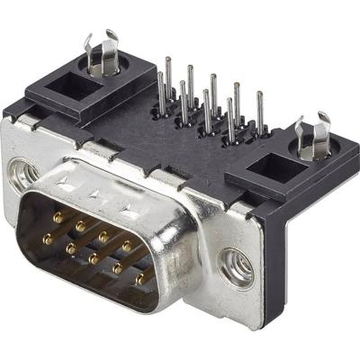 FCI D-SUB D09P33E4GX00LF D-sub male connector 90 ° Aantal polen: 9 Print 1 stuk(s)