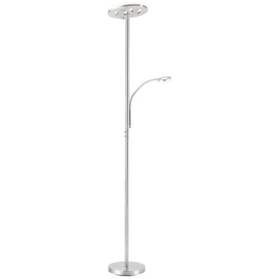 Just Light 11858-55 Staande LED-lamp met leeslamp LED 28 W Staal Just Light 11858-55 Staande LED-lamp met leeslamp LED 28 W Staal