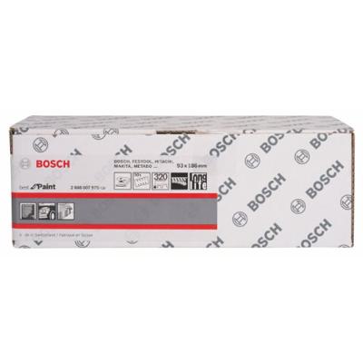 Bosch Accessories 2608607975 Schuurblad Geperforeerd Korrelgrootte (num) 320 (b x h) 93 mm x 186 mm 50 stuk(s)