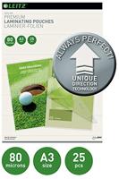 Leitz UDT lamineerhoes ft A3, 160 micron (2 x 80 micron), pak van 25 stuks - thumbnail