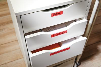 Gelamineerde Tape voor Labelmakers Dymo D1 45017 12 mm LabelManager™ Rood Zwart (5 Stuks)