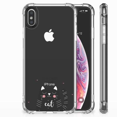 Apple iPhone Xs Max Stevig Bumper Hoesje Cat Good Day