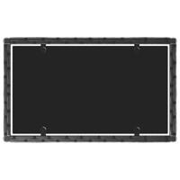 4-delige Loungeset met kussens poly rattan zwart - thumbnail