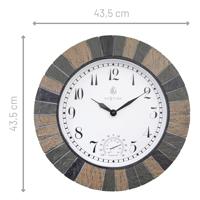 NeXtime NE-4320 Buitenklok Aster + Thermo- en Hydrometer 43.5 cm Steenlook - thumbnail