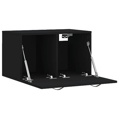 Wandkast 60x36,5x35 cm bewerkt hout zwart Wandkast 60x36,5x35 cm bewerkt hout zwart