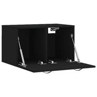 Wandkast 60x36,5x35 cm bewerkt hout zwart - thumbnail