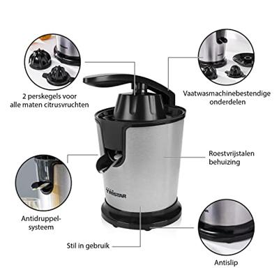 Tristar CP-3002 Citruspers Zwart/RVS