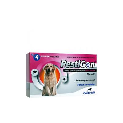 Pestigon Spot-On voor honden van 20 tot 40 kg 4 pipetten