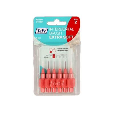 Interdentale rager extra soft licht rood maat 2 6 Stuks