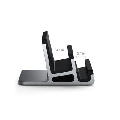 Satechi duo vertical iPad/MacBook stand - Space Gray