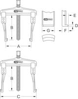 KS Tools 6200902 Poelietrekker Aantal haken: 2 - thumbnail