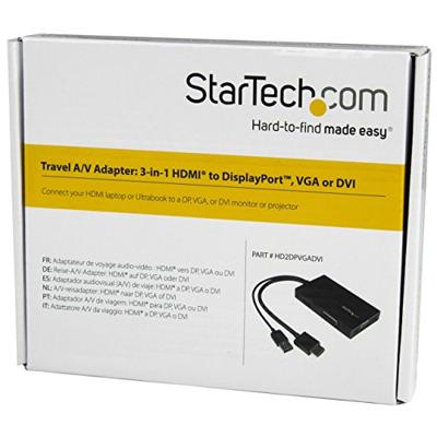 .com AV reisadapter 3-in-1 HDMI naar DisplayPort VGA of DVI - HDMI adapter - 1920 x 1200 - Videoconverter - HDMI - DVI, DisplayPort, VGA - voor PN: DKT30CSDHPD3, SV211HDUC