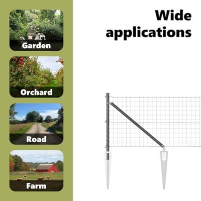 VidaXL Hek met paal grijs 0,8 x 10 m staal en pvc