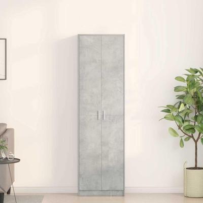 Kledingkast met plank Betongrijs 55 x 25 x 189 cm Bewerkt hout