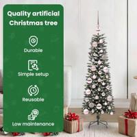 VidaXL Kunstkerstboom met 150 led groen 120 cm pvc en plastic en staal - thumbnail