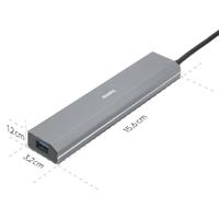 Hama USB 3.2 Gen 1-hub 7 poorten Met USB-C stekker Grijs - thumbnail