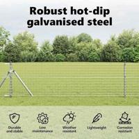 VidaXL Afrasteringspaal 26 pcs grijs 3,2 x 3,2 x 80 cm - thumbnail