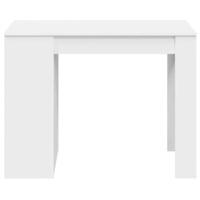 Bureau met lade en plank 102x62x77,5 cm bewerkt hout wit - thumbnail