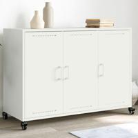 Dressoir 100,5x39x72 cm staal wit - thumbnail