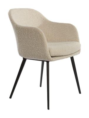 Light & Living Eetkamerstoel 'Leone' Bouclé, kleur Beige