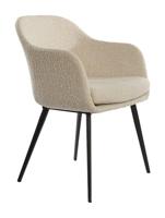 Light & Living Eetkamerstoel 'Leone' Bouclé, kleur Beige - thumbnail