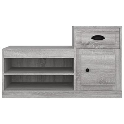 Schoenenkast 100x42x60 cm bewerkt hout grijs sonoma eikenkleur