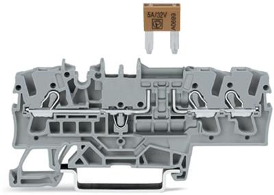 WAGO 2002-1781 Zekeringklem 5.20 mm Push-In-klem Grijs 50 stuk(s)