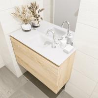MONDIAZ OLAN 80cm toiletmeubel washed_oak. LEX wastafel talc midden 1 kraangat - thumbnail