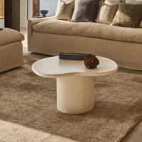 Kave Home Organische Salontafel 'Macarella' Cement, 83 x 77cm, kleur Wit - thumbnail
