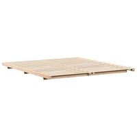 Bedframe Bruin 200 x 200 cm Massief grenenhout - thumbnail