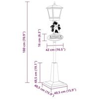 Kerststraatlamp met lantaarn Rood 40.5x40.5x180cm Metaal - thumbnail