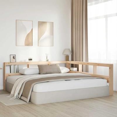 Boekenkast Hoofdeinde L-vormig 200 cm massief grenenhout