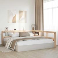 Boekenkast Hoofdeinde L-vormig 200 cm massief grenenhout - thumbnail