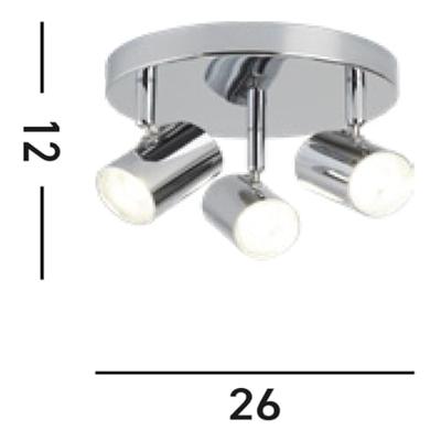 Searchlight Led spotRollo 3-lichts - 3173CC