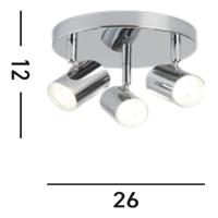 Searchlight Led spotRollo 3-lichts - 3173CC - thumbnail