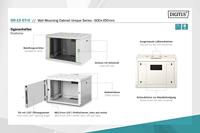 Digitus DN-19 07-U 19inch-wandkast (b x h x d) 600 x 420 x 450 mm 7 HE Grijs-wit (RAL 7035) - thumbnail
