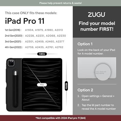 Zugu case iPad Pro 11" (2nd/3rd/4th gen) - Black