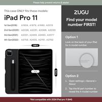 Zugu Case iPad Pro 11" (2nd/3rd/4th gen) - Black - thumbnail