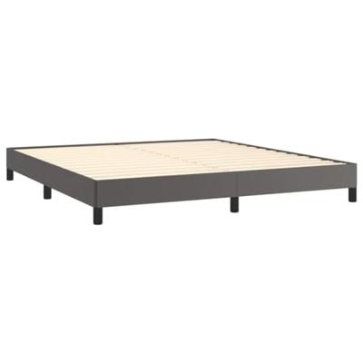 Bedframe kunstleer grijs 160x200 cm