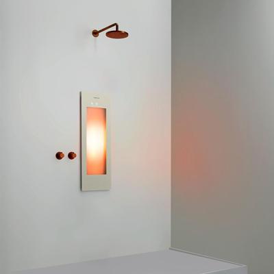 Sunshower Round Small One - Inbouw - Infrarood - 33 x 95 x 10 cm - Zand Wit