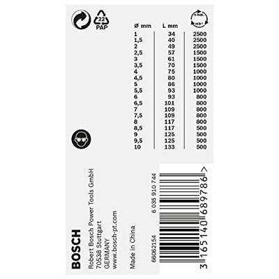 Bosch Accessoires 19-delige ProBox metaalborenset HSS-Co, DIN 338 (kobaltlegering) 110 mm 19st - 2608587014