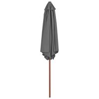 Parasol met houten paal 270 cm antraciet - thumbnail