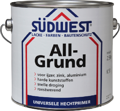 Sudwest primer - Allgrund - zwart - 750ML - ijzer/staal/koper etc. - Sudwest 3445