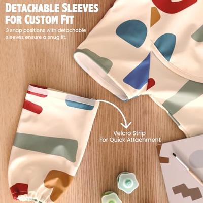 Meegroeislabbetje met mouwen 2-in-1 BEABA Playful beige Meegroeislabbetje met mouwen 2-in-1 BEABA Playful beige