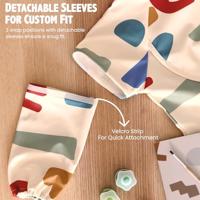 Meegroeislabbetje met mouwen 2-in-1 BEABA Playful beige - thumbnail