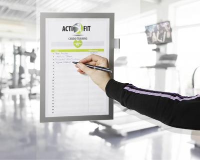 Durable Magneetkader | DIN A4 zwart | zelfklevend, voorkant open | 1 stuk in zak - 499301 499301