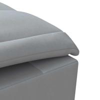 Massage chaise longue met bolster stof lichtgrijs - thumbnail
